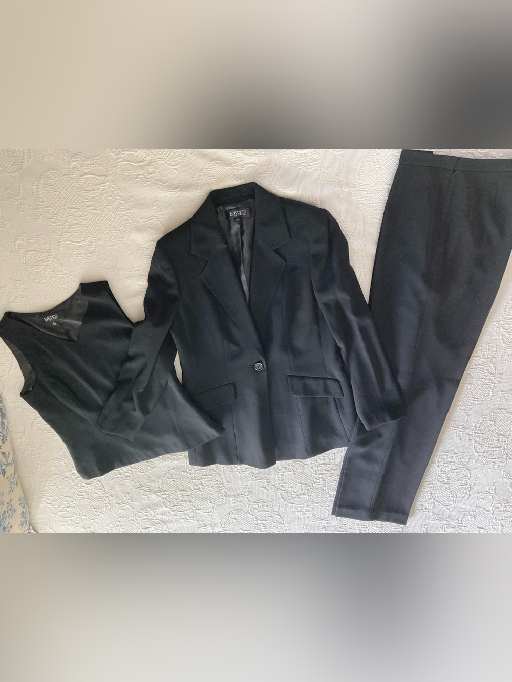 Kasper Black Women's Tailored Blazer with Matching Shell and Pants